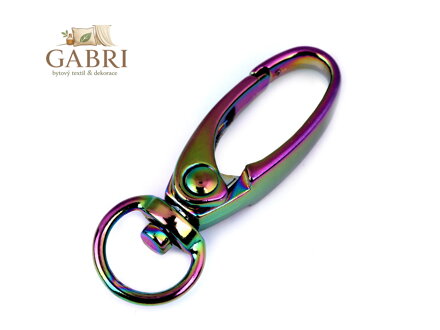 Kovová karabina duhová průvlek 9 mm