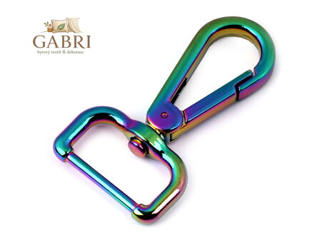 Kovová karabina průvlek 25 mm duhová