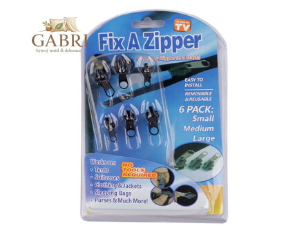 Sada náhradních jezdců k rychlé opravě zipů