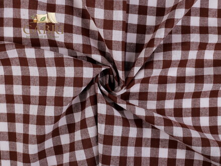 Bavlněná látka / plátno Kanafas větší kostka / káro