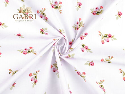 Bavlněná látka / plátno růžičky