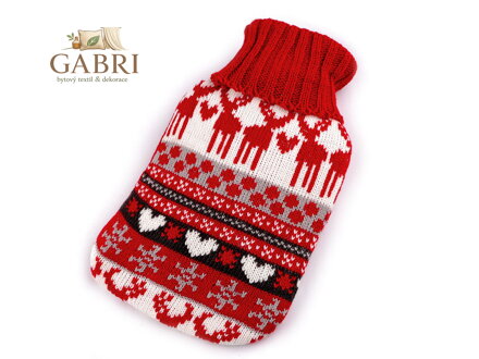 Vánoční termofor s pleteným obalem