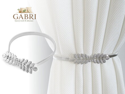 Dekorační úvaz / kovová spona na závěsy