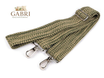 Textilní ucho / popruh na tašku s karabinami 130 cm