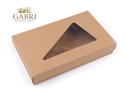 Papírová krabice natural s průhledem
