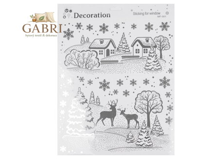 Vánoční okenní fólie samolepicí