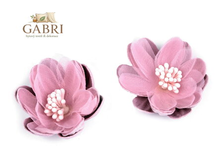 Textilní květ k nalepení Ø5 cm