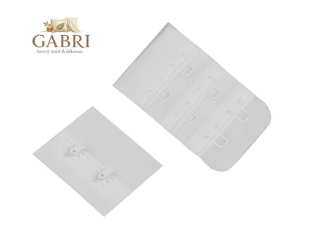 Zapínání na podprsenky, plyš šíře 32 mm dvouřadé