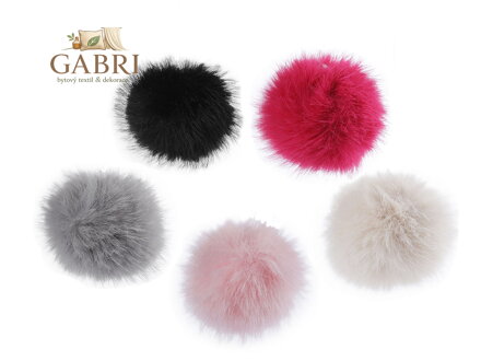 Kožešinová bambule s poutkem Ø4,5 cm