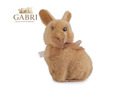 Velikonoční zajíček plyšový do věnců a truhlíků