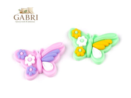 Silikonový motýl 3D k nalepení mix barev