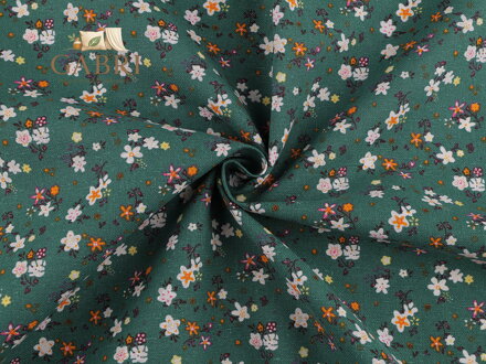 Bavlněná látka / plátno s řidší vazbou drobné květinky