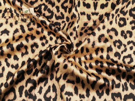 Satén elastický zvířecí vzor