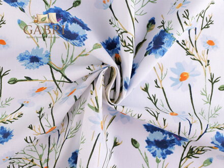 Bavlněná látka / plátno květy