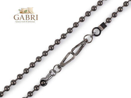 Řetízek kuličkový na kabelky s karabinou délka 120 cm