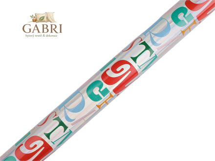 Balicí papír vánoční s glitry 0,7x2 m