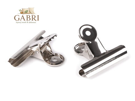 Klip kovový pružinový na látky 7,5 cm