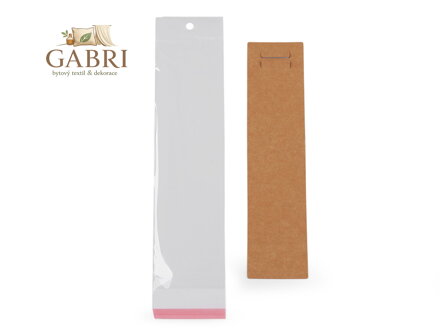 Karta na bižuterii se sáčkem s eurozávěsem 5x22 cm