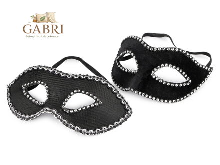 Karnevalová maska - škraboška s kamínky