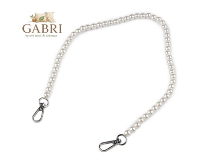 Perlový řetízek / ucho na kabelky a telefony délka 60 cm