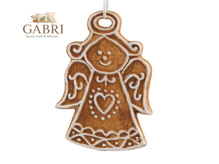 Vánoční perníček k dekorování vánočních stromků a věnců - anděl