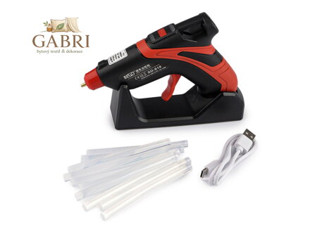 Bezdrátová tavná pistole na lepidlo Ø7 mm s USB dobíjecím stojanem