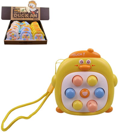 Hra baby kačer vyskakovací zvířátka s poutkem 3 barvy