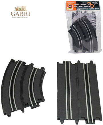 Autodráha Racing Collection 1:43 náhradní díly dráha set 4ks