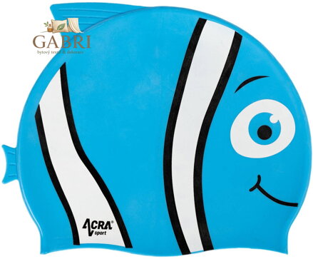 ACRA Čepice koupací dětská silikonová do vody modrá Nemo