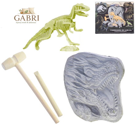 Jurský svět malý paleontolog set pro tesání kostry T-Rexe svítí ve tmě