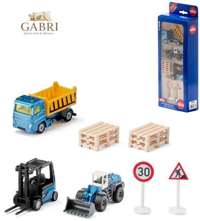 SIKU Super Stavební stroje set 3ks s doplňky model kov 6336