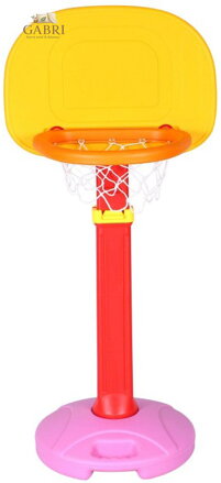 MERCO Basketbalový koš žlutý stojanový nastavitelná výška 120-160cm