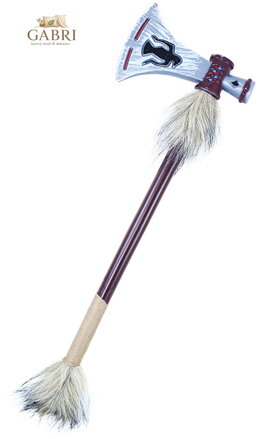 KARNEVAL Sekera tomahawk indiánský s kožešinou *KARNEVALOVÝ DOPLNĚK*