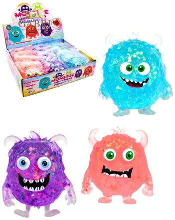 Čertík mačkací míček strečový 7cm antistresový 3 barvy