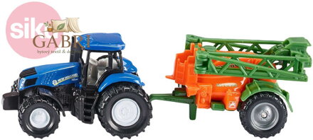 SIKU Model traktor s přívěsem na rozprašování hnojiva 1:87 kov