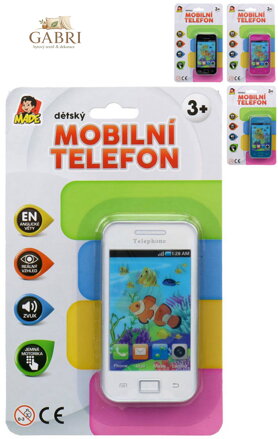 Telefon dětský mobilní 11cm smartphone na baterie 4 druhy Zvuk AJ