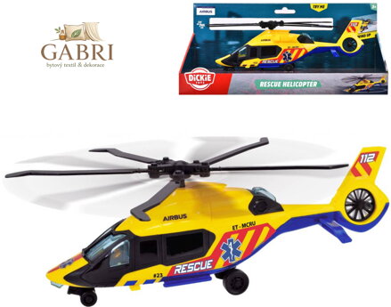 DICKIE Záchranářská helikoptéra Airbus H160 volný chod plast