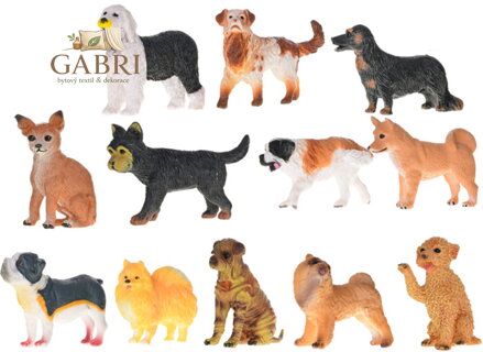 Zvířátko pejsek plastové figurky zvířátka 12 druhů