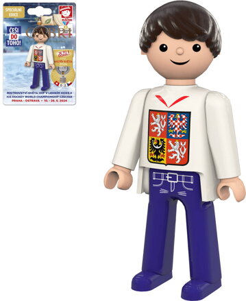 EFKO IGRÁČEK Fanoušek Mistrovství světa v hokeji 2024 figurka bílý dres