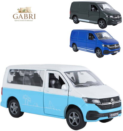 KIDS GLOBE Auto Volkswagen Transpotrer kov PB 14cm 3 barvy