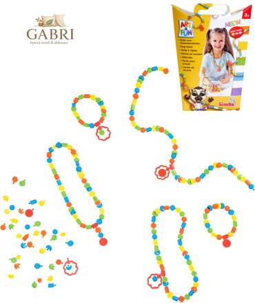 SIMBA Korálky barevné neonové nacvakávací s přívěšky set 250ks