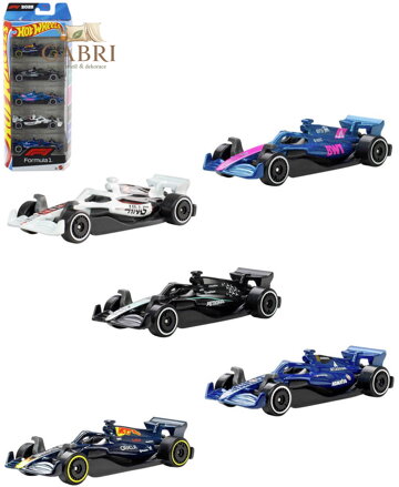 MATTEL HOT WHEELS Auto kovový angličák 1:64 Formule 1 set 5ks