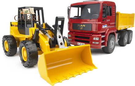 BRUDER 02752 Auto nákladní MAN TGA set s nakladačem FR130