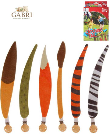 Hra na honěnou Play Today připínací zvířecí ocásky set 6ks v krabici