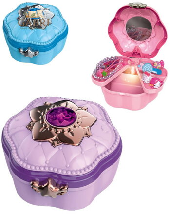 Šperkovnice dětská set s kadeřnickými doplňky na baterie Světlo Zvuk 3 barvy