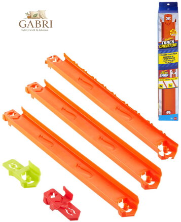 MATTEL HOT WHEELS Track Creator sada 3 rovných tratí Speed Snap