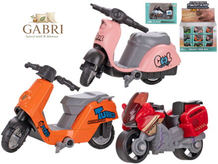 Motorka volný chod 7cm moped kovový motocykl 10 druhů