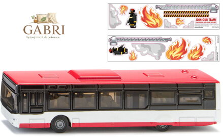 SIKU Blister Neoplan autobus městský set s nálepkami hasiči model kov 1688