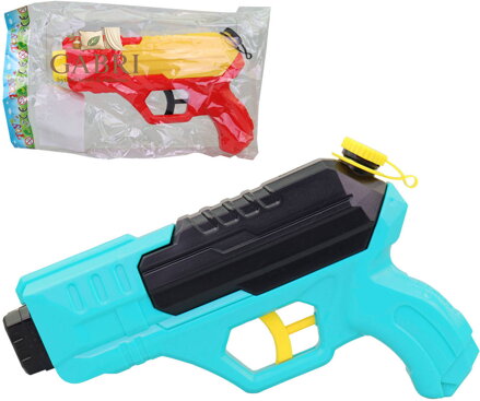 Pistole vodní stříkací 22cm se zásobníkem na vodu 2 barvy plast