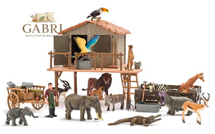 FAUNICA Herní set FAUNICA 94060 AFRIKA ZÁCHRANNÁ STANICE